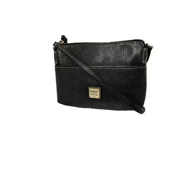 Dooney And Bourke Black Leather Pebble Grain Ginger Crossbody Mini Shoulder Bag - Picture 3 of 7